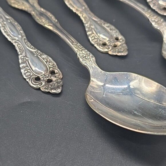 Lot Of 5 c1973 Victorian Classic Silverplated Tea Spoons - Picture 2 of 6